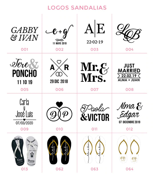 60 Termos +  30 Sandalias + 2 Vasos de Acrílico Skinny - Top Knot Party