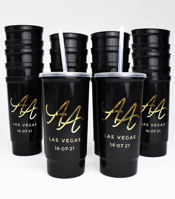 Vaso de plástico personalizado, Termos y pantuflas personalizadas para bodas, el detalle perfecto para tus invitados. Calidad y estilo para celebrar tu día especial. ¡Compra ahora! Envios Nacionales e Internacionales
